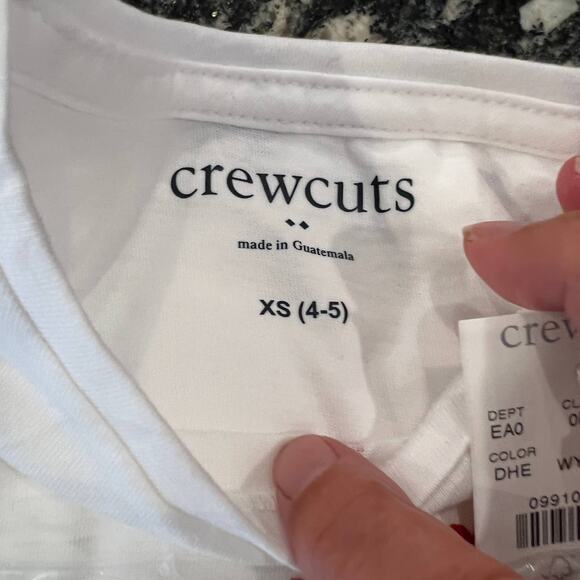 NWT J. Crew Girls' White W/Heart Dalmatian Long Sleeve Graphic Tee - Picture 6 of 7